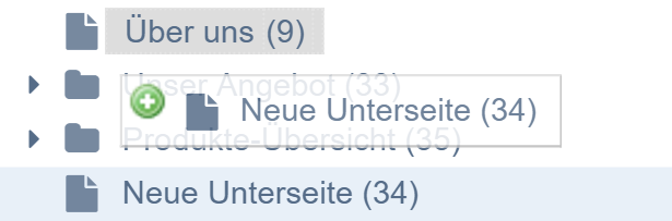MODX Ressourcen unterordnen